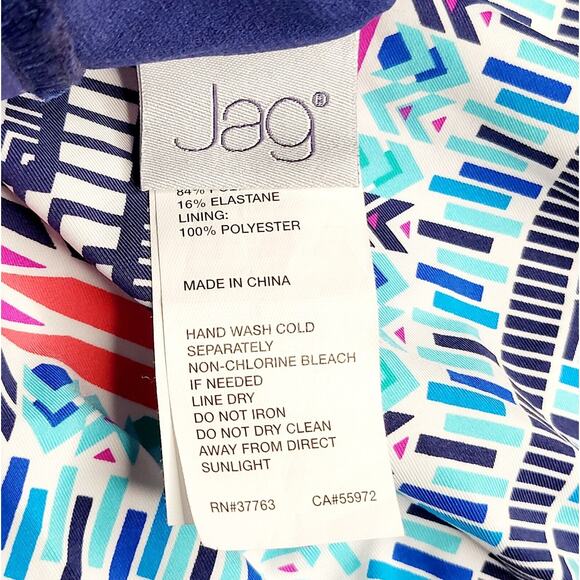 NWT JAG Chevron Print Cross Back Tankini Top Swimsuit Women's S & M Available - Picture 6 of 7